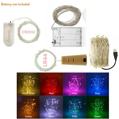 1M - 10M LED String USB Battery Copper Wire Bottle Stopper Fairy Strip Light FS - Image 1 of 4