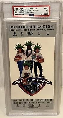 WNBA Inaugural All Star Game Ticket Stub PSA 7 Lisa Leslie MVP MSG 1999 - Image 1 of 3