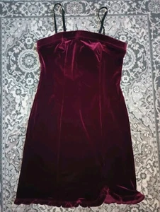 Y2K No Boundaries Whimsigoth Velvet Tube Dress Juniors XL Dark Coquette NWT - Picture 1 of 15