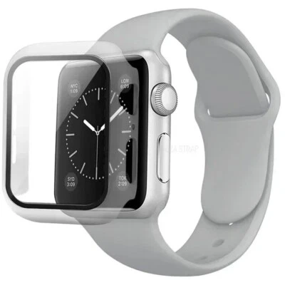 Correa de silicona + funda + cristal para Apple Watch 9 8 7 6 5 4 3 2 1 SE Foto 1 de 4