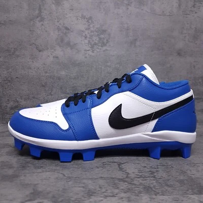 Botines de béisbol bajos Nike Air Jordan 1 retro MCS para hombre talla 13 azul negro blanco Foto 1 de 4