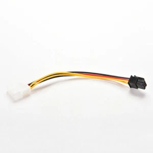 6 pin PCIe auf 4 pin Molex Grafikkarte Stromkabel PCIe Stromadapter Kabel PC - Bild 1 von 9