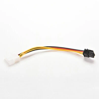 6 pin PCIe auf 4 pin Molex Grafikkarte Stromkabel PCIe Stromadapter Kabel PC - Bild 1 von 4