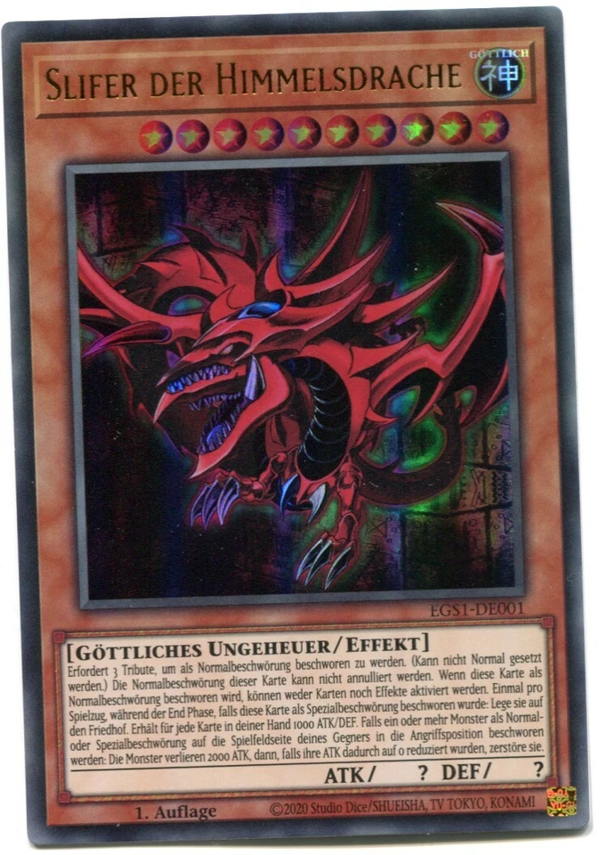 Yu-GI-OH Slifer der Himmelsdrache Ultra Rare EGS1-DE001 - Bild 1 von 1