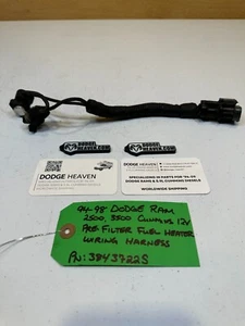 1994-1998 Dodge Ram Pre Filter / Fuel Heater Wiring Harness 12V 5.9L Cummins - Picture 1 of 6