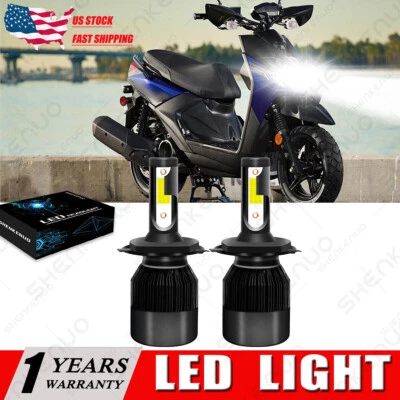 Faro LED COB bombillas altas/bajas para Yamaha YW125 Zuma 125 2009-2015 2X H4 6000K Foto 1 de 4