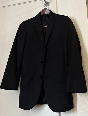 Chaqueta corta Joseph Abboud 2btn negra con solapa de pico 36 S Foto 1 de 3