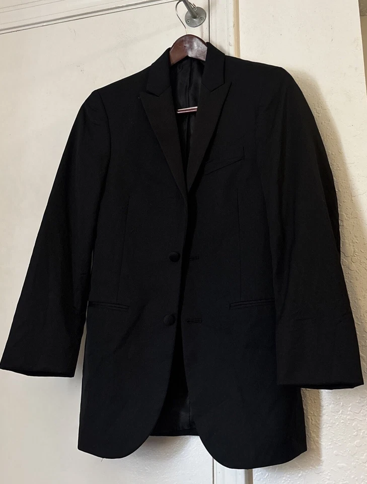 Chaqueta corta Joseph Abboud 2btn negra con solapa de pico 36 S Foto 1 de 3