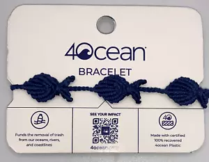 NUOVO 4Ocean Bracciale Intrecciato Blu Classico 010214 - Foto 1 di 2