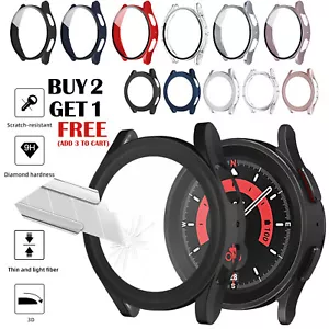 Per Samsung Galaxy Watch 5 Pro 45mm 4 5 44mm 40mm Custodia con Vetro Protezione Schermo - Foto 1 di 85
