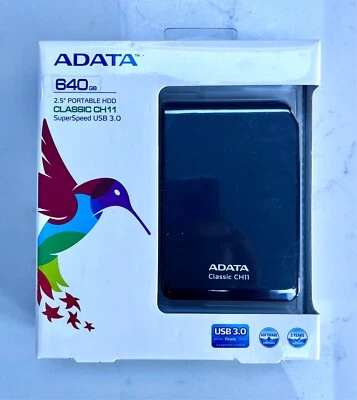 Adata Classic CH11 Portable External HDD 640GB, 2.5inch, USB 3 - Image 1 of 2