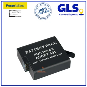 BATTERIA 1250MaH per GoPro HERO5 HERO6 HERO7 HERO8 AHDBT-501 AABAT-001 AJBAT-001 - Imagen 1 de 1