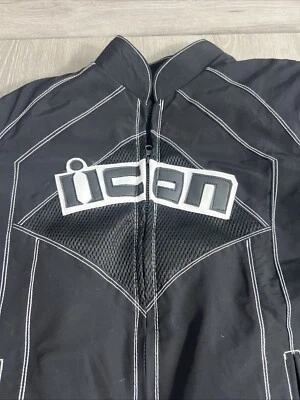 icon Performance Riding Jacket Black Small Protective Padding Quilted Lining - Image 1 of 4