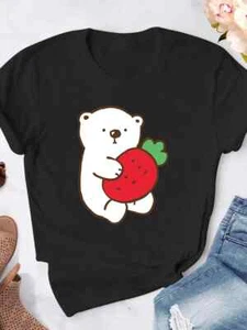 Summer Fashion 90S Cartoon T-Shirt Women Tshirt Casual Short Sleeve Print Regula - Picture 1 of 3