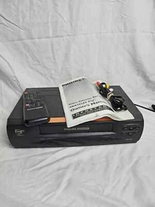 Philips Magnavox VHS VRX242AT02 4 Head VCR Plus Remote Tested Working a+ - Picture 1 of 4
