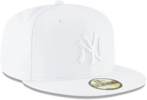 New Era New York Yankees White Primary Logo Basic 59FIFTY US 7 3/8 - Picture 1 of 3