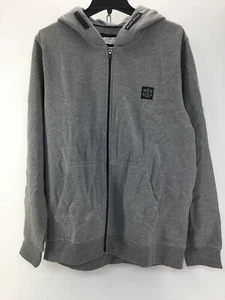 U.S.Polo Assn Men's Black Mallet Magic Drawstring Logo Zip Hoodie, Gray, M - Picture 1 of 3