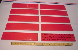 10 pcs. Ceramic Border Tiles *Liner/Sizzle *Ruby Red* 2" X 8" New, Satin, USA - Picture 1 of 12