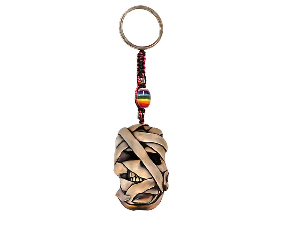 Mummy Monster Halloween Handmade 3D Keychain Macrame Metal Keyring Car Bag Charm - Image 1 of 1