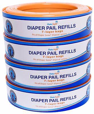 4xChoiceRefill Nappy Disposal Cassette Refill Angelcare Playtex Genie Compatible • 39.90$