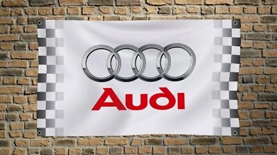 Bandera a Cuadros Audi 3x5 pies Coche Carreras para Garaje Hombre Cueva Pared Decoración Banner Foto 1 de 2