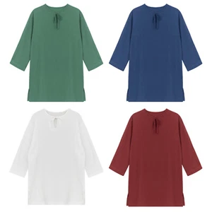 Kids Boys Shirts Pirate Top Long Sleeve Undershirts Split Tailcoat Cutout Retro - Picture 1 of 40