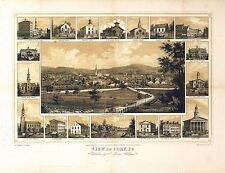 1852 York map Pennsylvania Antique old genealogy family history pa208