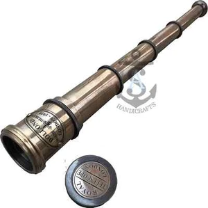Nautical Spyglass Pirate Vintage Maritime Handheld 16” Brass Antique Telescope - Picture 1 of 7