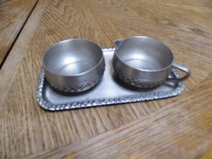 Selandia Norway Pewter Sugar Creamer with Tray - Picture 1 of 6