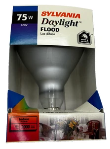 SYLVANIA DAYLIGHT FLOOD 75BR40/FL/DAY/1/6/RP LIGHT LAMP BULB 75W 120V - Picture 1 of 10