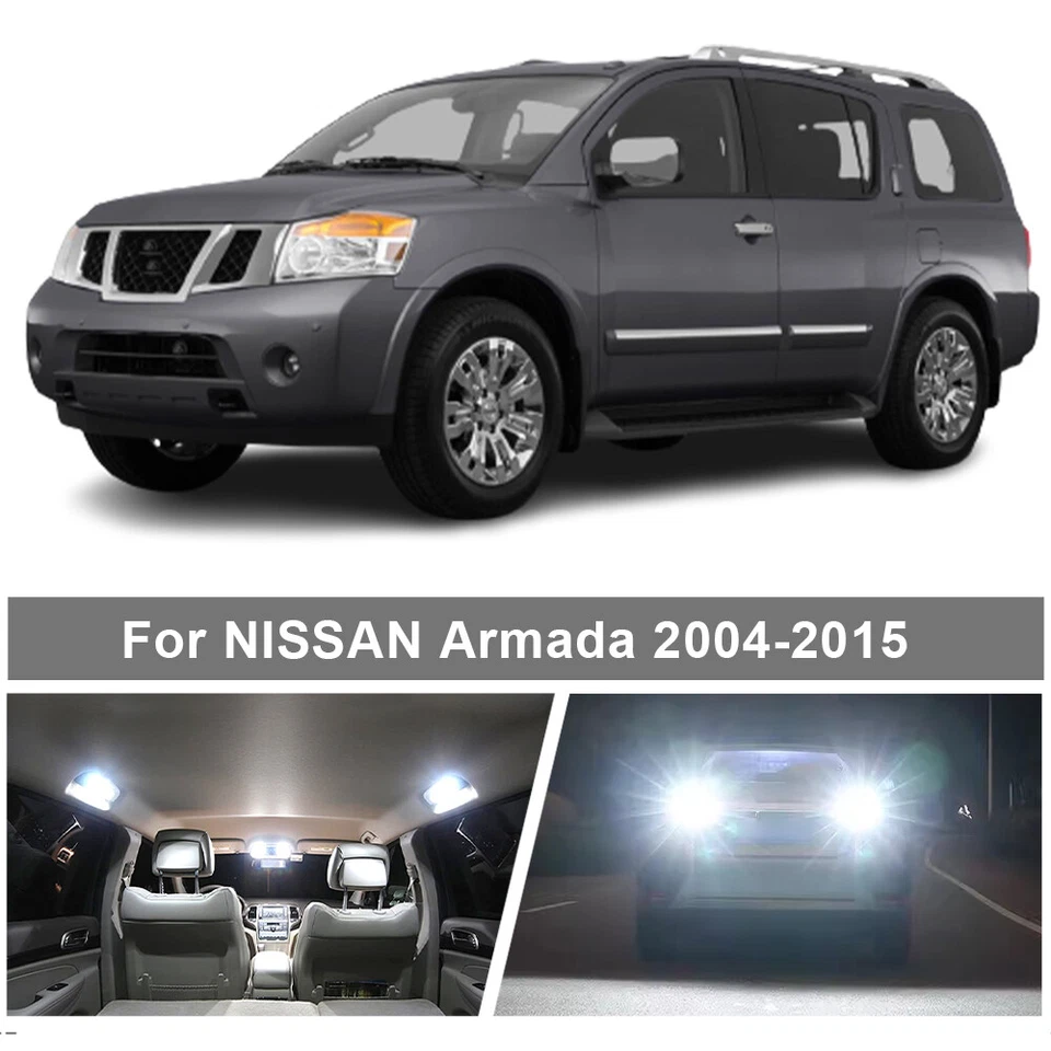 LED Light Interior Package Reverse License Bulbs For Nissan Armada 2004-2015 — 第 1/4 张图片