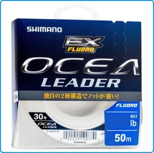 FILO SHIMANO FLUOROCARBON OCEA LEADER 50m 50LB 22.7KG 0.63mm BOLENTINO TRAINA - Foto 1 di 2