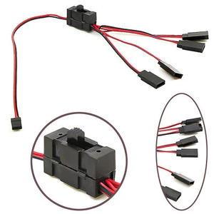 4-way LED Light On/off Controller Switch Y Cable for 1/10 TRX-4 SCX10 RC Crawler - Picture 1 of 7