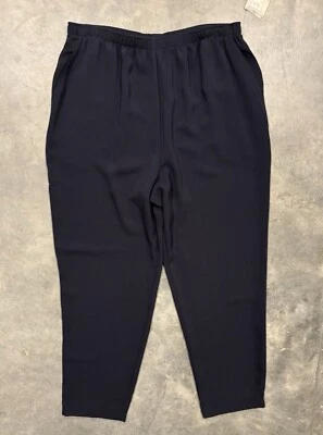 Nuevo con etiquetas Pantalón de vestir elástico TanJay para mujer cintura elástica bolsillos azules talla 16 Foto 1 de 3