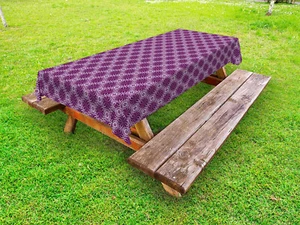 Traditional Vibes Outdoor Picnic Tablecloth in 3 Sizes Washable Waterproof - Picture 1 of 46