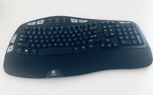 Logitech K350 2.4GHZ Wireless Black Keyboard No Receiver Excellent Condition