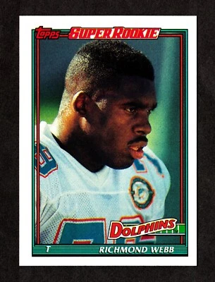 1991 TOPPS #117 RICHMOND WEBB - MIAMI DOLPHINS - *01 - Image 1 of 2