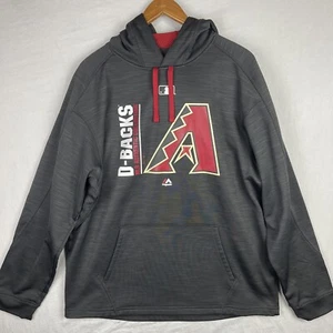 Arizona Diamondbacks Hoodie Mens Large Sweatshirt Majestic Therma Base MLB - Picture 1 of 9
