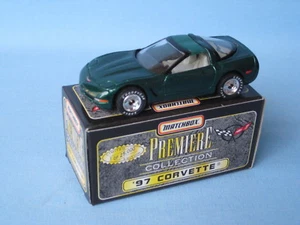 Matchbox Premiere 1997 Corvette Green Body Toy Model Car Boxed 75mm - Picture 1 of 2