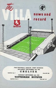 ASTON VILLA V CHELSEA / TOTTENHAM HOTSPUR ~ SETTEMBRE 1963 ~ OTTIME CONDIZIONI - Foto 1 di 1