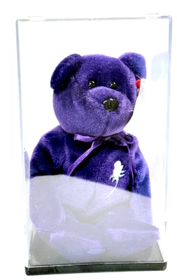 Ty The Beanie 婴儿系列戴安娜王妃熊 1997 年 P.E. 弹丸盒 — 第 1/4 张图片