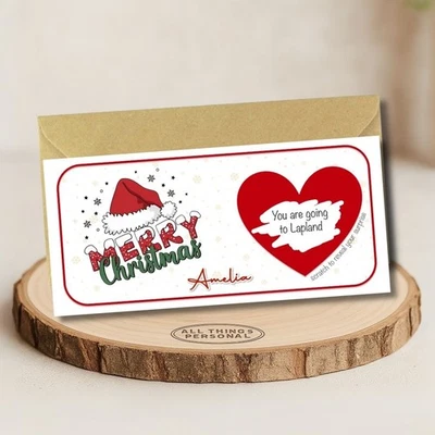 Christmas Surprise Reveal Ticket Personalised Scratch Card Spa Holiday Concert - Image 1 of 4