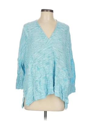 White + Warren Women Blue Poncho M - Image 1 of 4