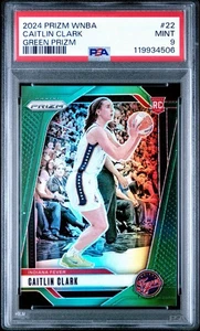 👑 2024 PANINI PRIZM WNBA 22 CAITLIN CLARK GREEN PRIZM ROOKIE RC 💎 PSA 🟢 FEBBRE - Foto 1 di 3