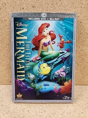 NEW Sealed  Disney The Little Mermaid Blu-ray DVD Diamond Edition w/SLIPCOVER Foto 1 de 4