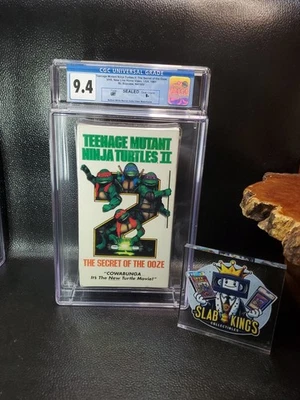 Teenage Mutant Ninja Turtles 2 (1991-VHS) New Line,  CGC Graded (9.4-B+) - Image 1 of 3