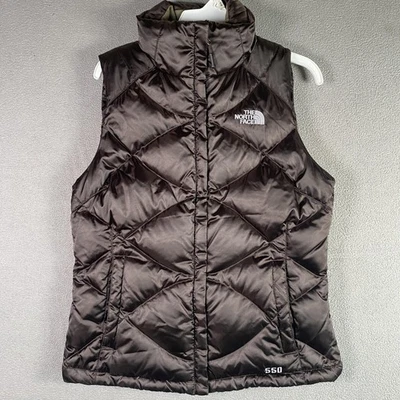 Colete North Face Feminino XS Marrom 550 Acolchoado Isolado Leve - Imagem 1 de 4