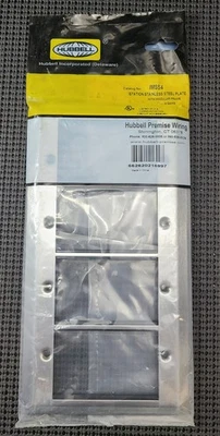 PLACA DE ACERO INOXIDABLE HUBBELL IMSS4 4 BANDAS CON MARCO MODULAR Foto 1 de 2