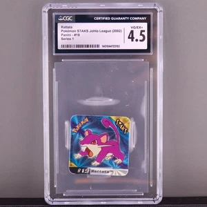 Rattata Pokémon STAKS #19 - CGC 4.5 VG/EX+ - 2002 Panini Johto League Series 1! - Bild 1 von 2