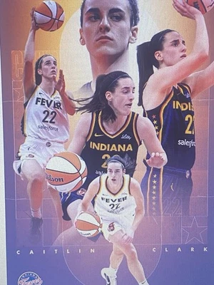 Póster de pared CAITLIN CLARK SUPER ACTION INDIANA FEVER WNBA 2024 22x34 envío gratuito Foto 1 de 2